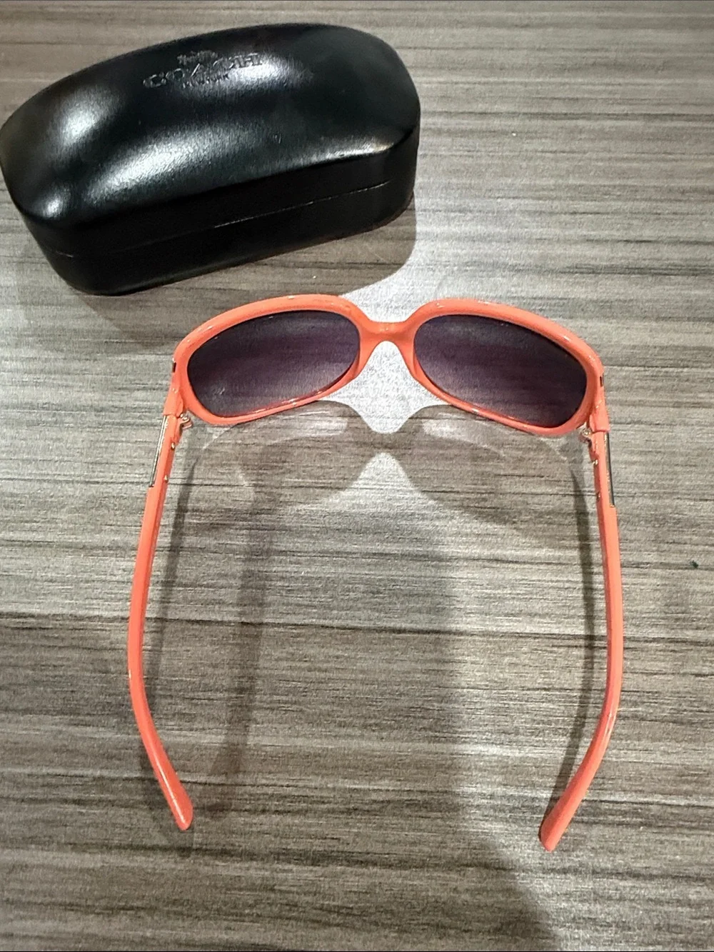 Vintage Coach Coral/Pink Oversized Women's Sunglasses